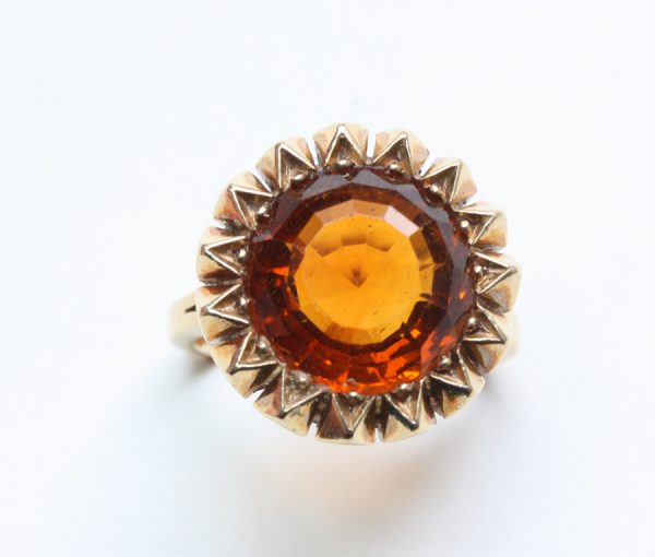 citrine and gold ring