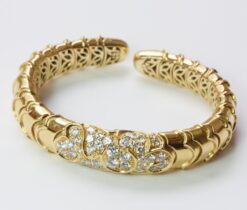ONDA diamond and gold bracelet