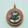 Lily-of-the-Valley reserve intaglio crystal pendant