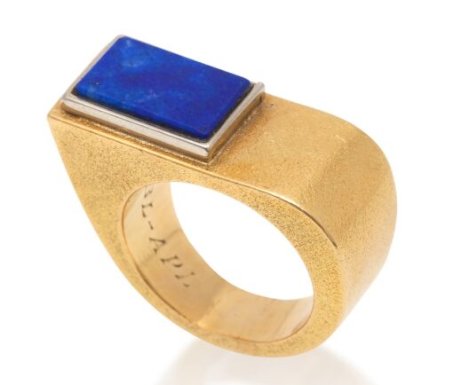 gold and lapis ring