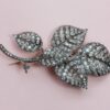 naturalistic diamond beech brooch