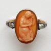 agate cameo ring of Venus Anadyomene