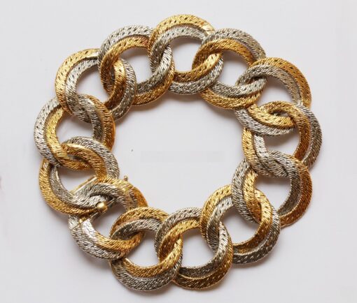 two tone colored gold bracelet
