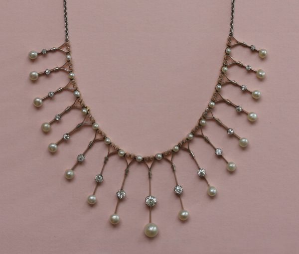 diamond and pearl necklace