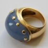 gold and chalcedony ring