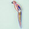 glass Macaw brooch