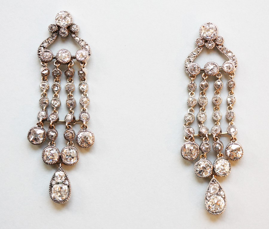 diamond tassel earrings