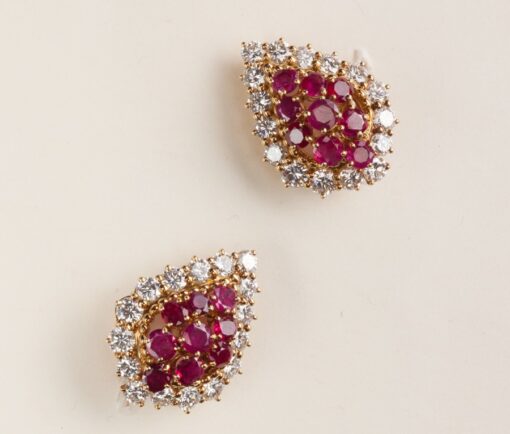 ruby and diamond earrings