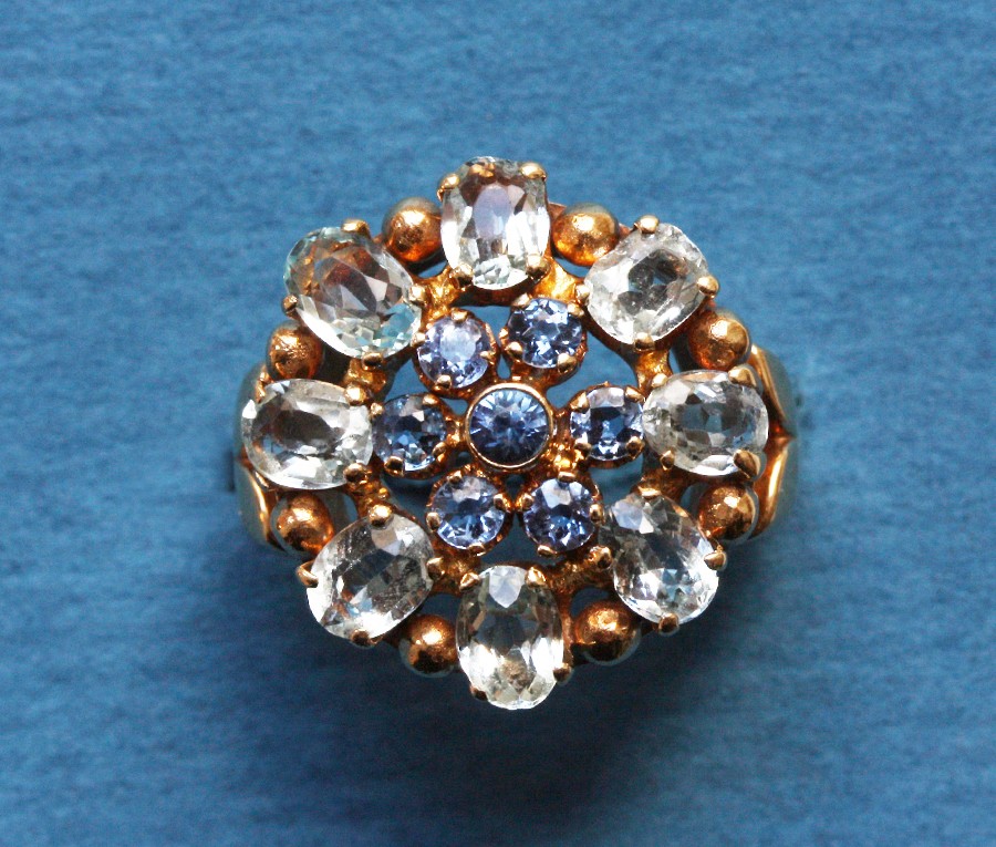sapphire and aquamarine ring
