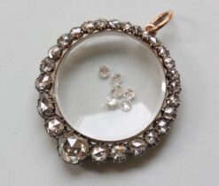rose cut diamond locket