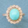 diamond and turquoise ring
