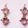 pink spinel and diamond earrings