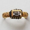 gold and rock crystal ring