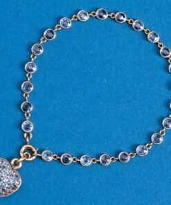 sapphire bracelet and heart shaped locket