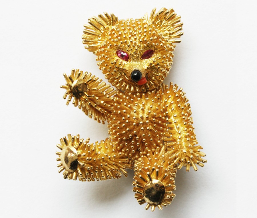teddy bear brooch