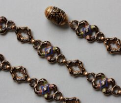 enamel and gold chain