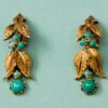 gold and turquoise earrings