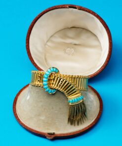 turquoise and gold buckle bracelet