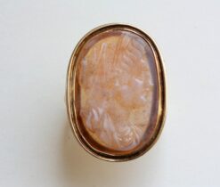 agate cameo ring