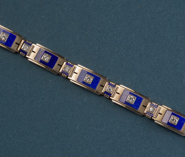 lapis and diamond bracelet