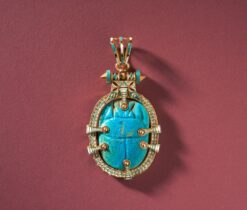 Egyptian revival scarab pendant