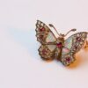gem set butterfly brooch