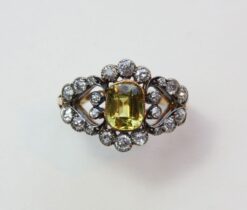 diamond and chrysoberyl ring