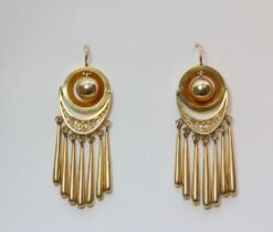 gold fringe earrings
