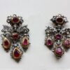 diamond and ruby girandole earrings