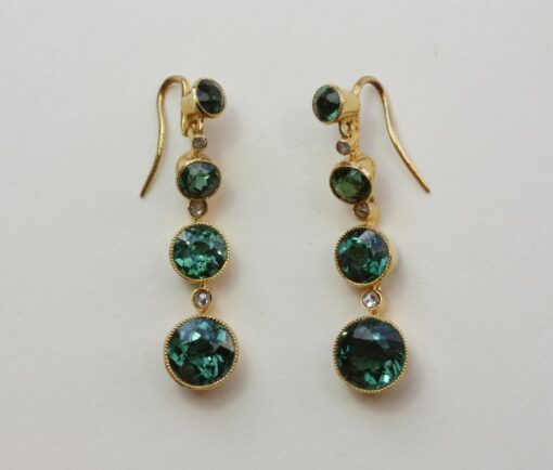 tourmaline and diamond earrings