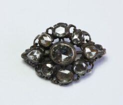 silver diamond brooch