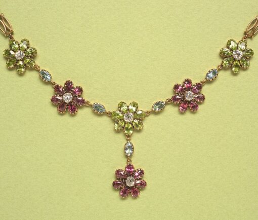 colored flower necklace