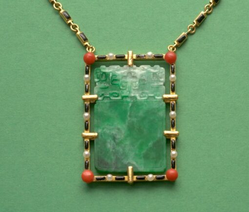 gold and jade necklace