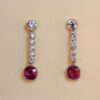 diamond & ruby earrings