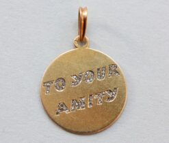 'To your amity' pendant
