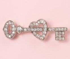 key to you heart brooch
