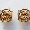 gold cufflinks with sea creatures