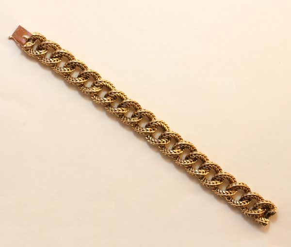 gold rope link bracelet