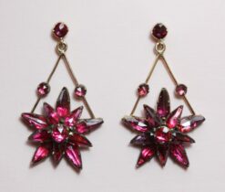 garnet star earrings