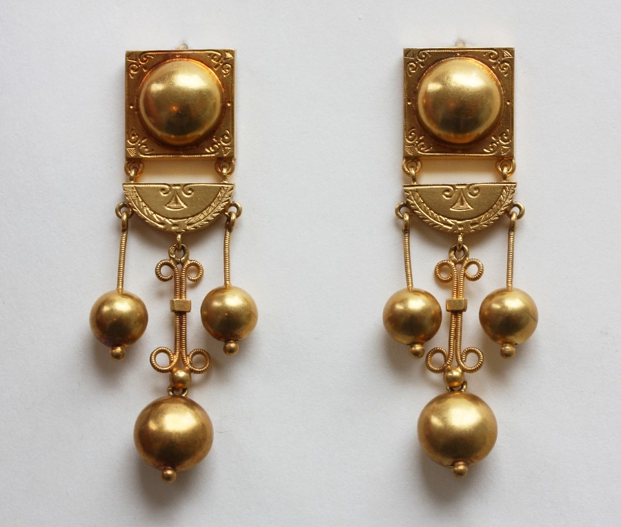 neo etruscan gold earrings