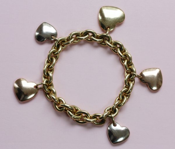 yellow heart charm bracelet