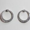 diamond and platinum hoop earrings