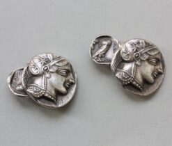 silver tetradrachm cufflinks