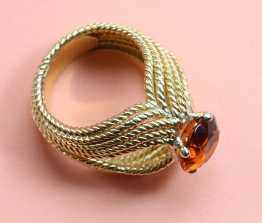 gold hessonite ring