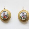 gold and micromosaic earrings