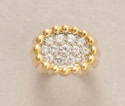 vca gold and diamond tartelette ring