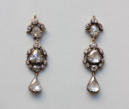 rosecut diamond earrings