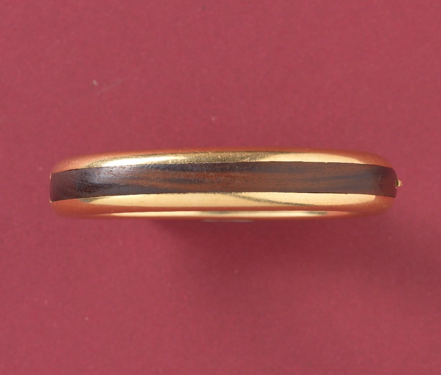 wooden and gold bangle