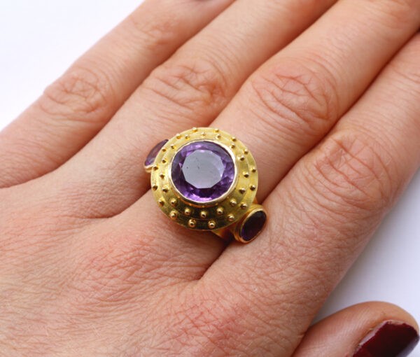 gold and amethyst Jacob de Groes ring