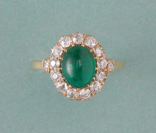 smaragd en diamant ring